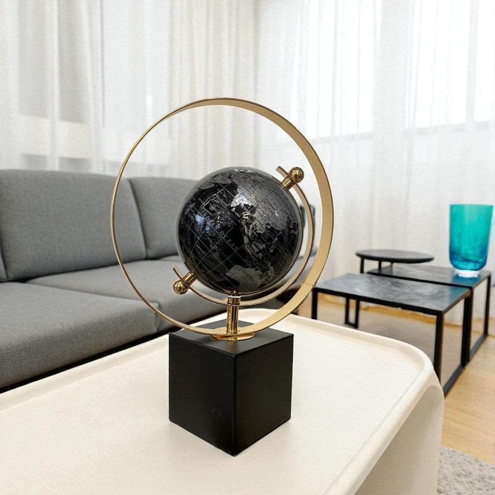 Black & Gold Decorative Metallic Globe