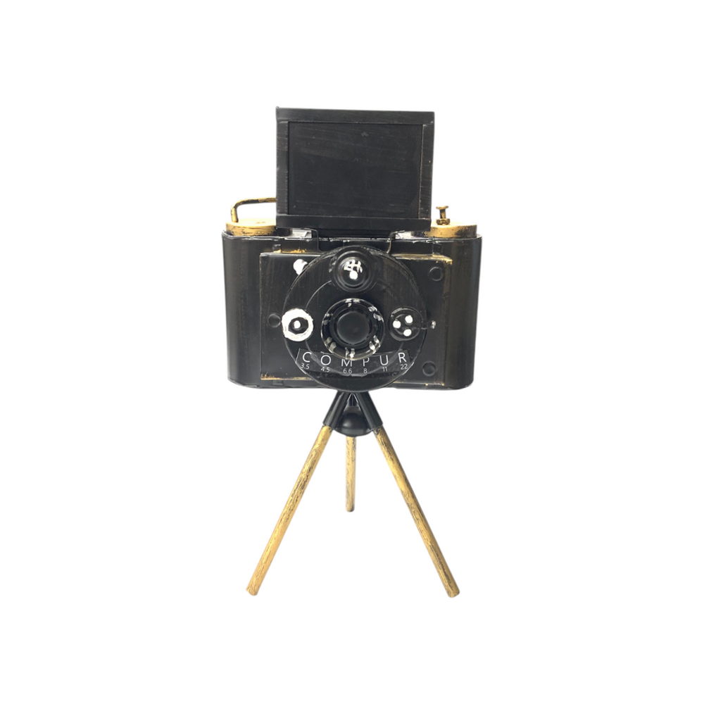 Metallic Vintage Camera Model
