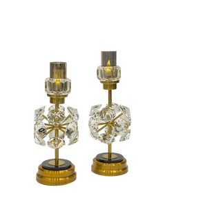 Imperial Crystal Brass Candle Holders