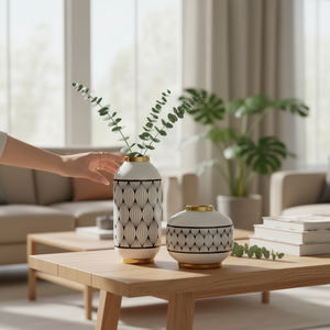 Heritage Elegance Ceramic Flower Vase