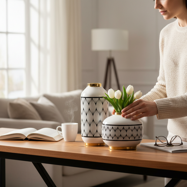 Heritage Elegance Ceramic Flower Vase