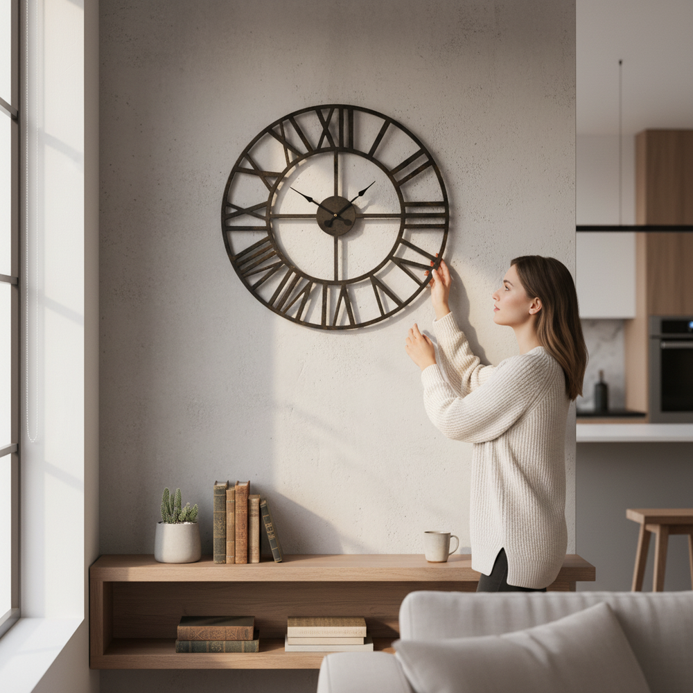 Timeless Iron Roman Wall Clock