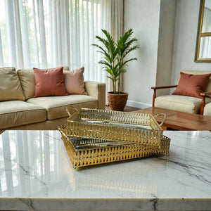 Lustrous Metallic Serving Tray