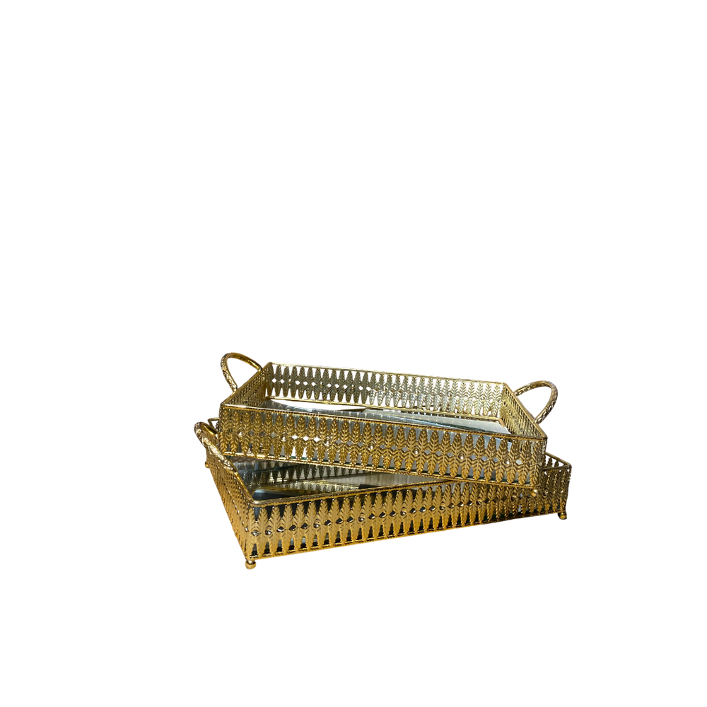 Lustrous Metallic Serving Tray