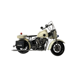 Metallic Classic Police Motorcycle Model