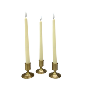 Contempo Brass Gold Candle Stands Set