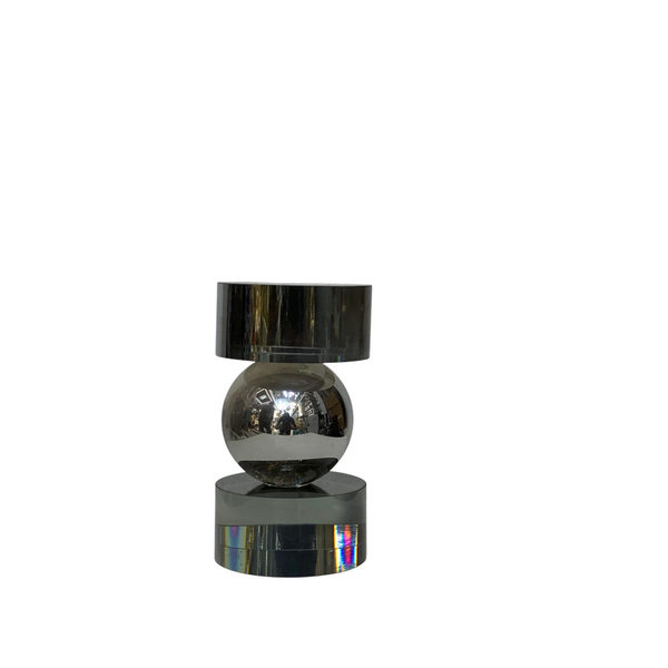 Obsidian Crystal Orb Sculpture