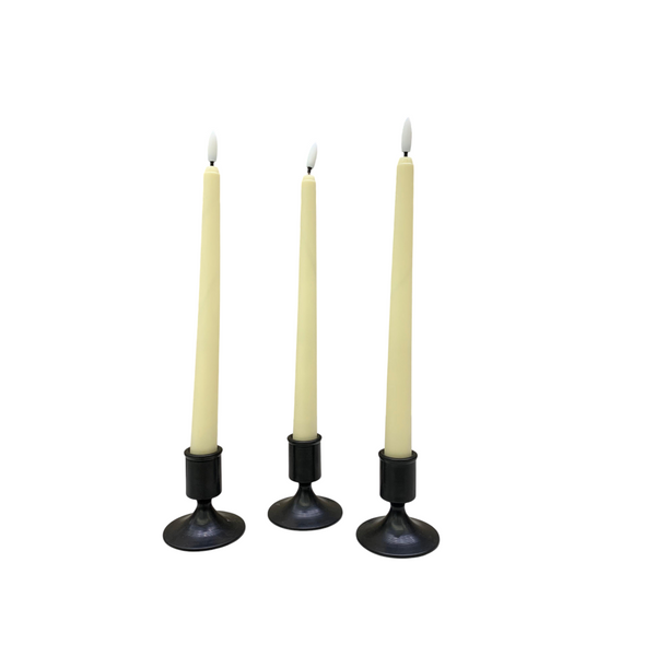 Metallic Noir Black Candle Stands