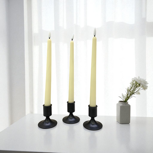 Metallic Noir Black Candle Stands