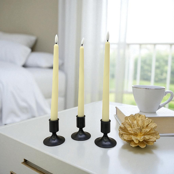 Metallic Noir Black Candle Stands