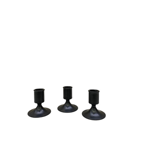 Metallic Noir Black Candle Stands