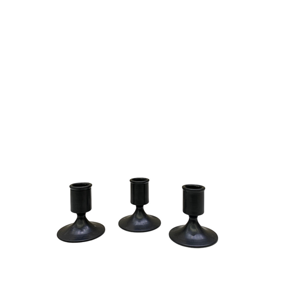 Metallic Noir Black Candle Stands