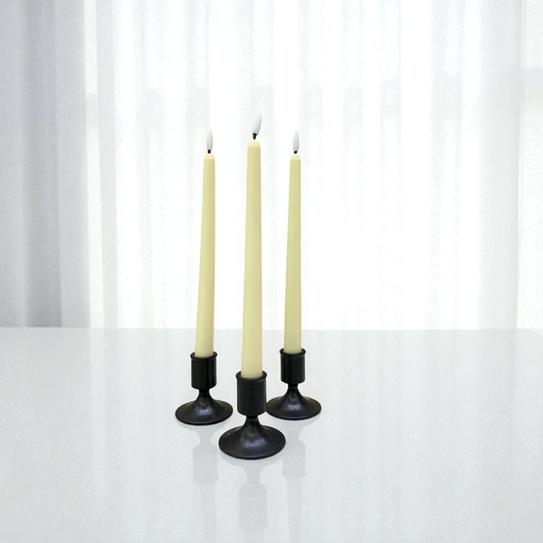 Metallic Noir Black Candle Stands