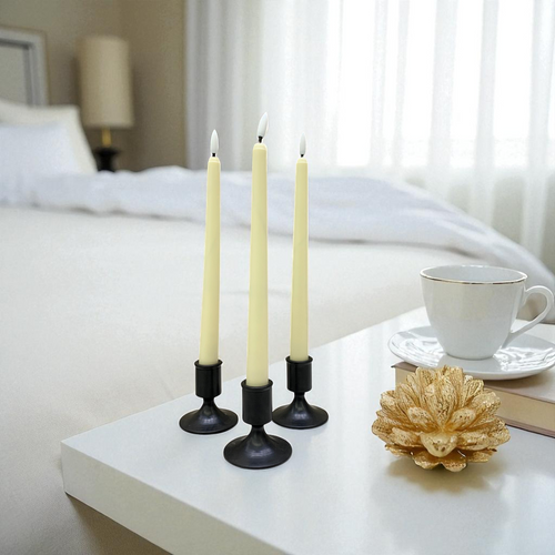 Metallic Noir Black Candle Stands