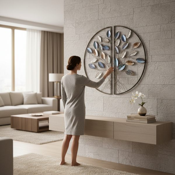 Eternal Bloom Metal Leaf Wall Sculpture