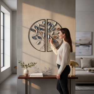 Eternal Bloom Metal Leaf Wall Sculpture