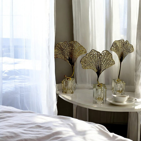 Vintage Brass and Crystal Pedestal Centerpiece