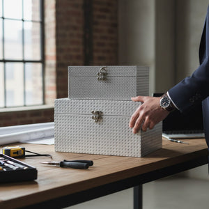 Imperial Diamond Motif Jewelry Box Duo
