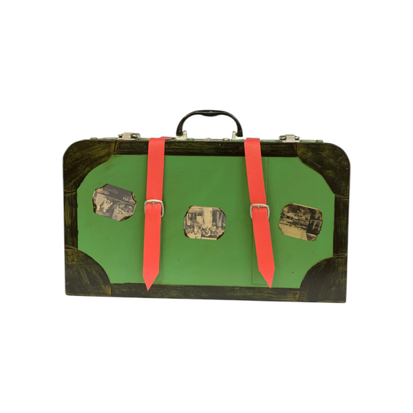 Metallic Vintage Suitcase Model