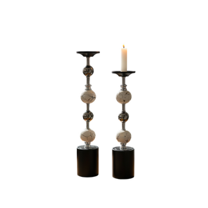 Modern Orb Metallic Candle Holders