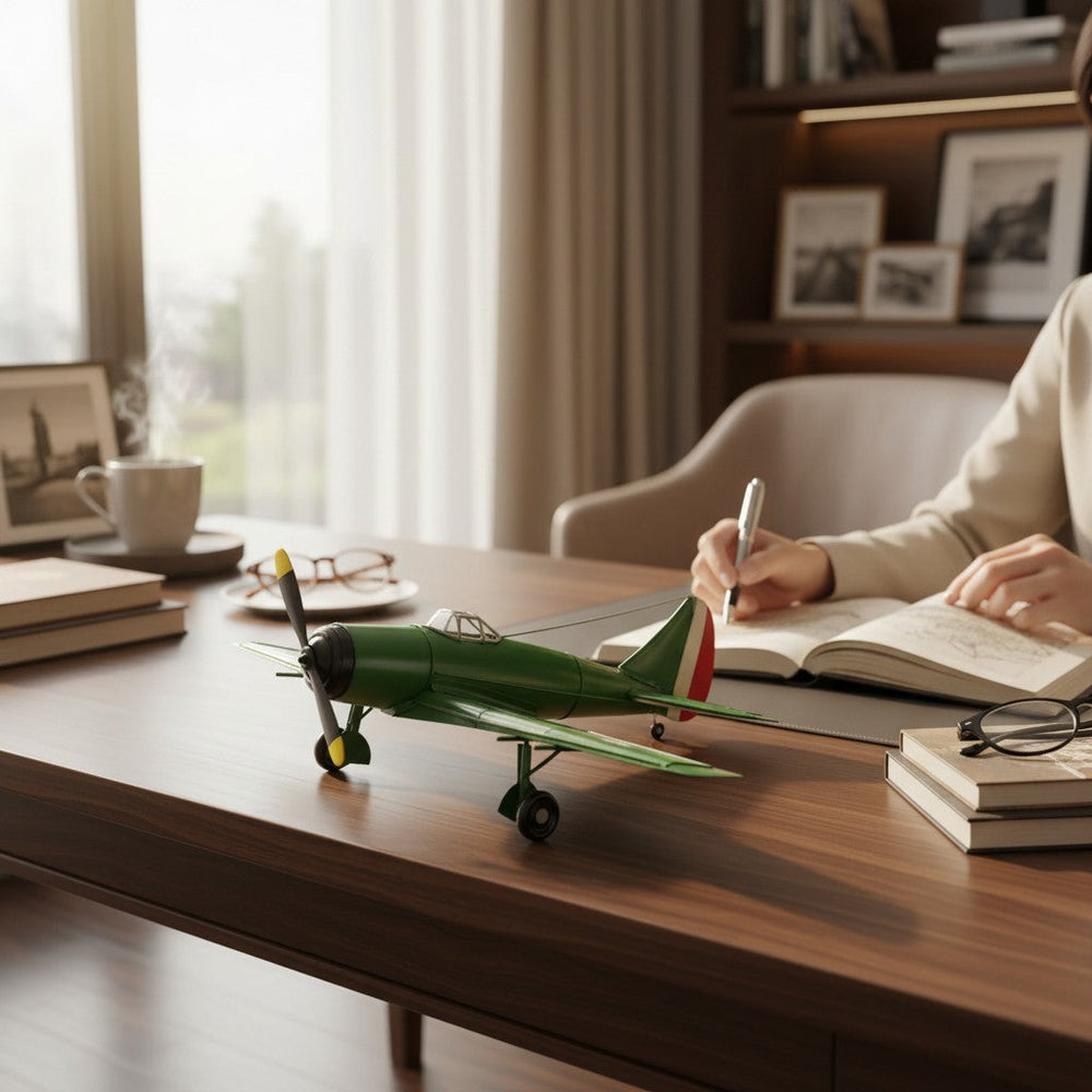 Vintage Metal Airplane Model Decor