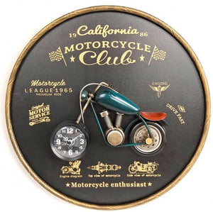 California Motorcycle Wall Frame Clock