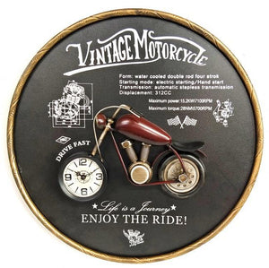 California Motorcycle Wall Frame Clock