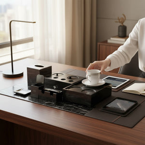 Black Acrylic Desk Organizer Set