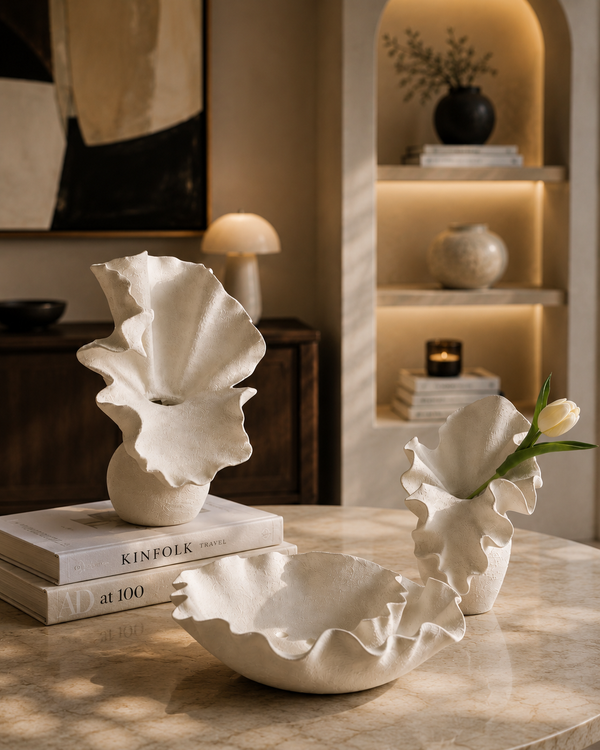 Organic Bloom Ceramic Vases