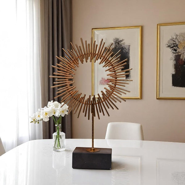 Metallic Brass Table Fan Ornaments