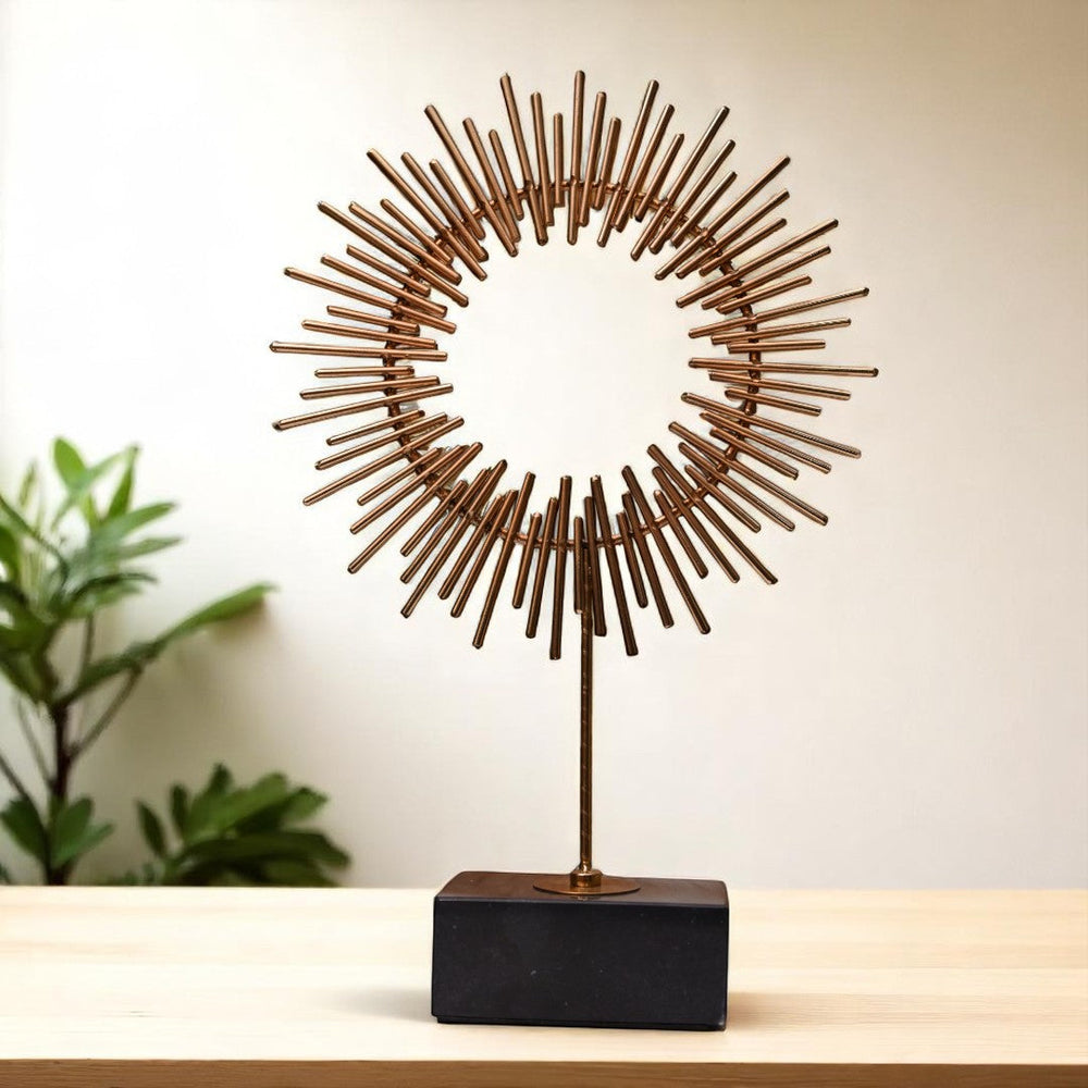 Metallic Brass Table Fan Ornaments