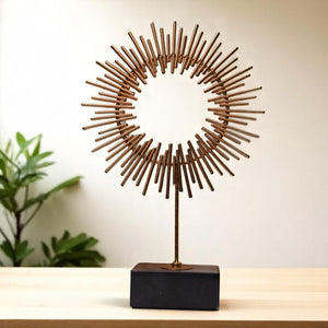 Metallic Brass Table Fan Ornaments