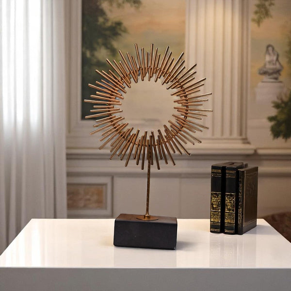 Metallic Brass Table Fan Ornaments