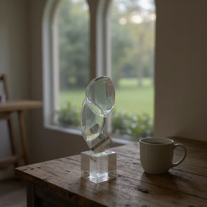 Faceted Crystal Decorative Sculpture