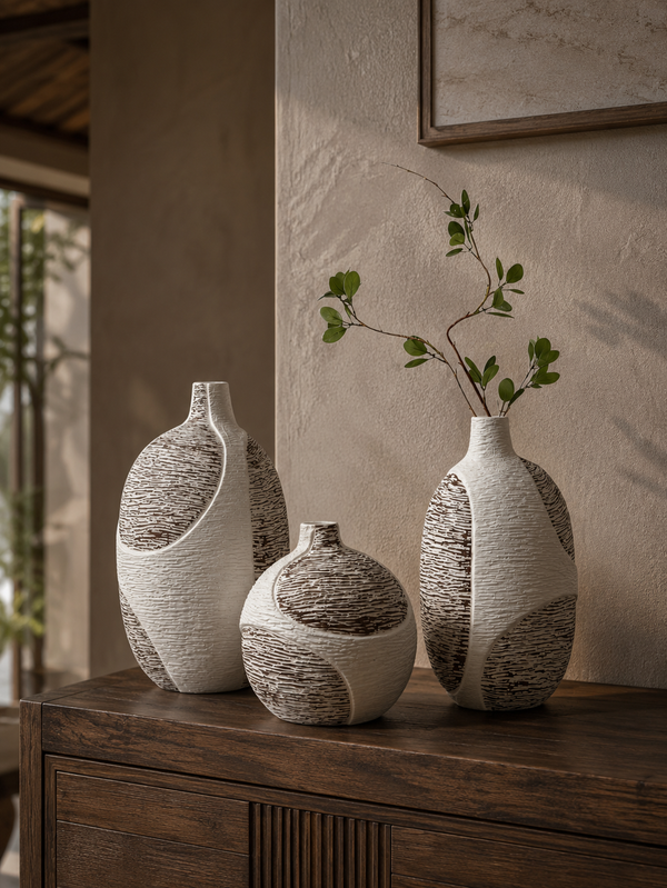 Artisan Pattern Ceramic Vases