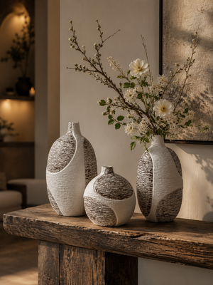 Artisan Pattern Ceramic Vases