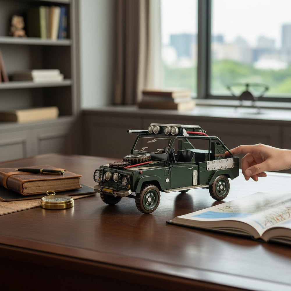 Vintage Military Jeep Model Decor