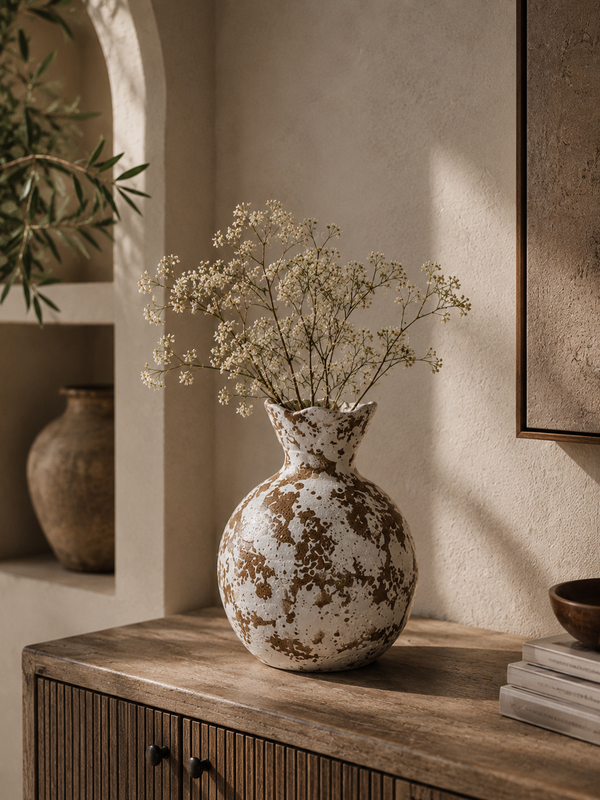 Embellish Rustic Speckled Ceramic Vases
