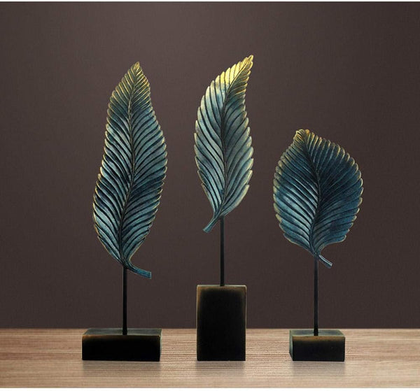 Decorative Fiber Leaves Accent Set