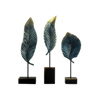 Decorative Fiber Leaves Accent Set