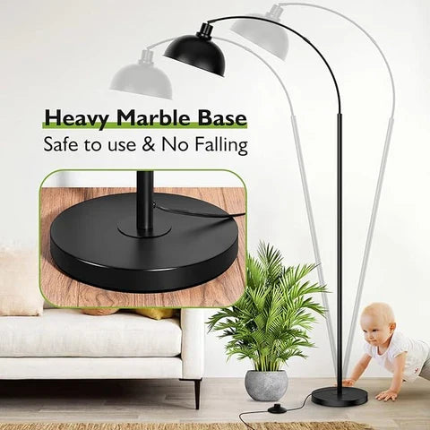 Midnight Sweep Metal Arc Lamp