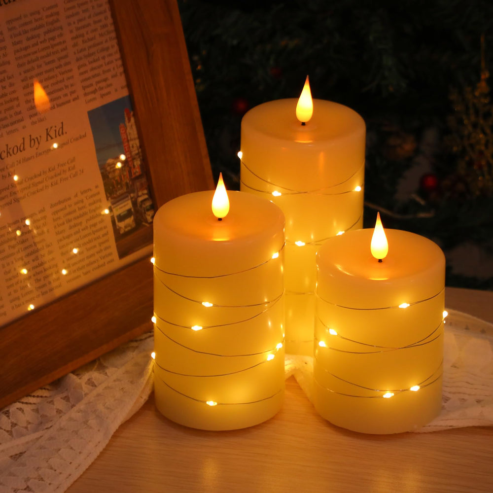 Spiral Design Flameless LED Fairy Candles