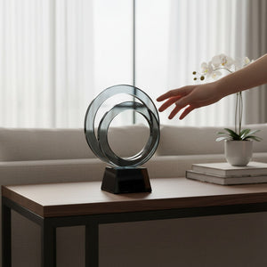 Circular Crystal Ring Sculpture