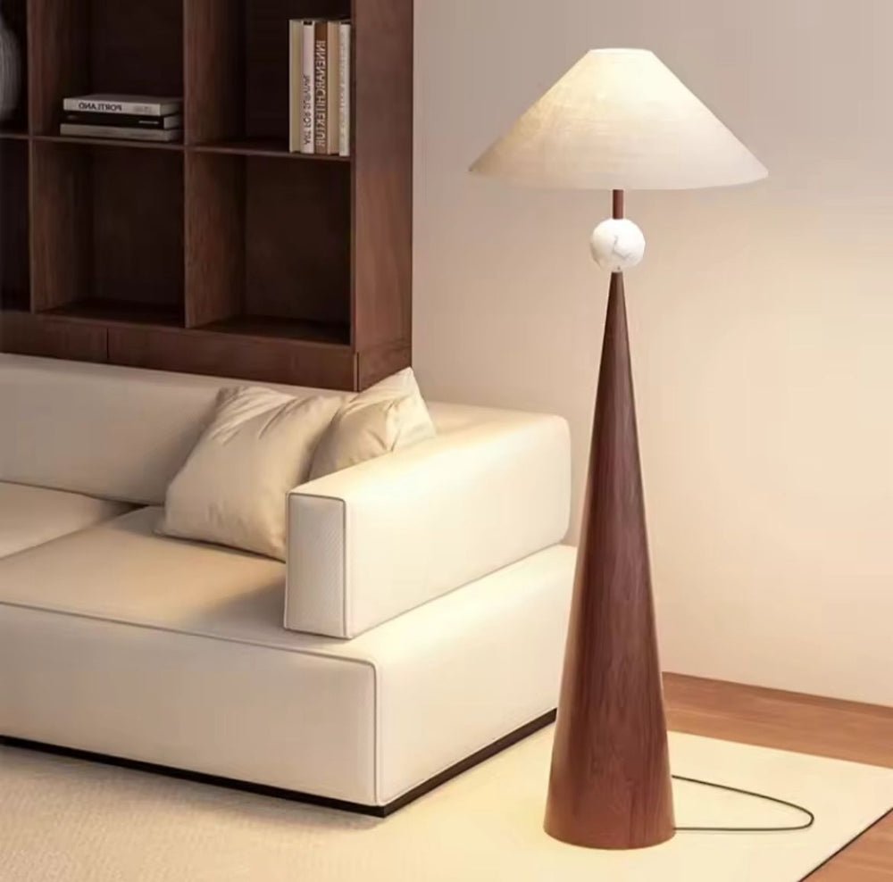 Elegant  Lumos Cone Contemporary Floor Lamp