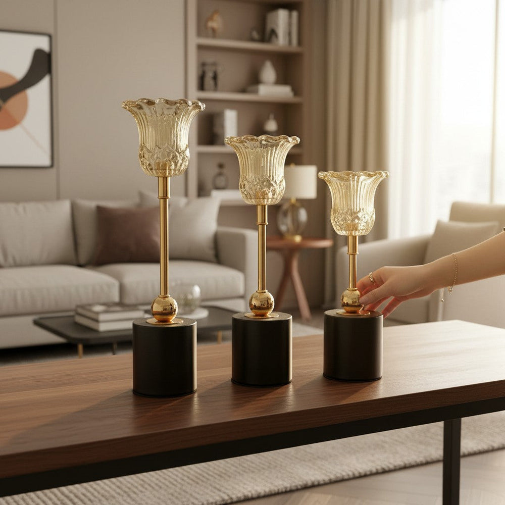 Royal Bloom Candle Holder Set