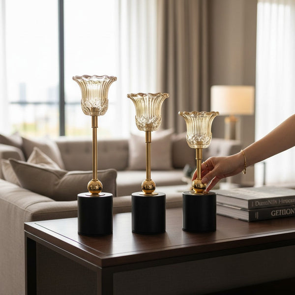 Royal Bloom Candle Holder Set