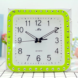 Blue Crystal Square Wall Clock