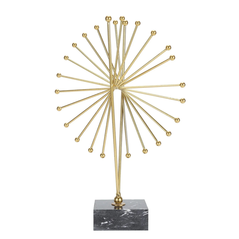 Golden Starburst Sculpture