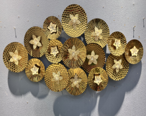Golden Radiance Metallic Wall Art (124*64cm)