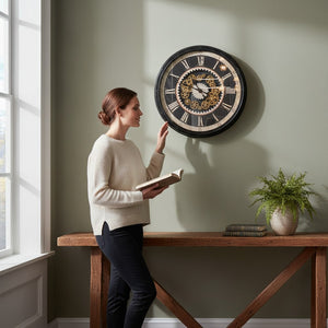 Vintage Industrial Skeleton Wall Clock